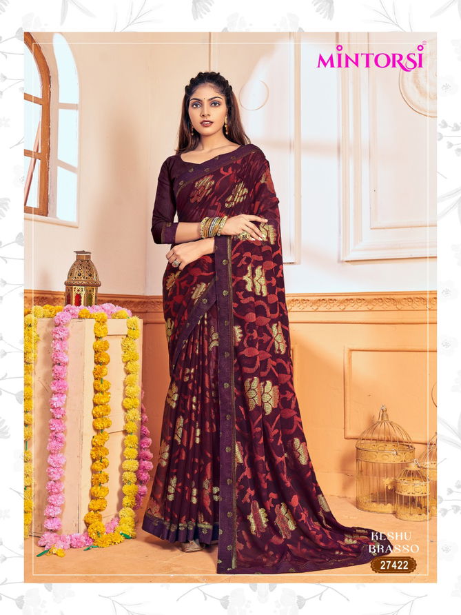 Keshu By Mintorsi 27421-27428 Chiffon Sarees Catalog